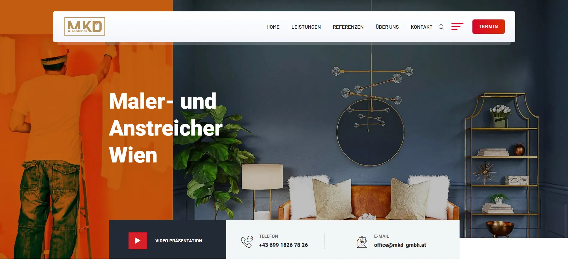 Webdesign für MKD GmbH