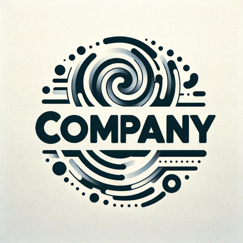 Integration eines Firmennamens in das Logo-Design veranschaulicht.